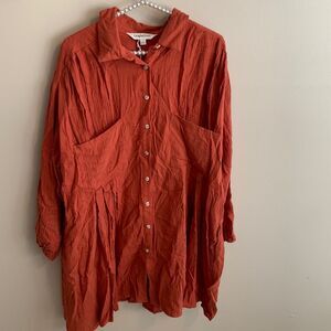 Davi & Dani nwt orange tunic top size large